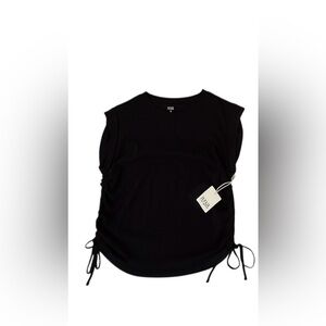 NWT. a.n.a, black top, size medium. Sides cinch and tie.